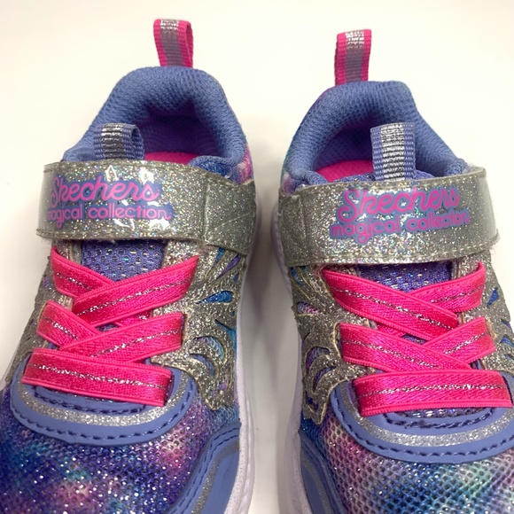 Skechers Magical Collection Unicorn Glitter Shoes 302116N Little Girls US Size 5 - Picture 11 of 12